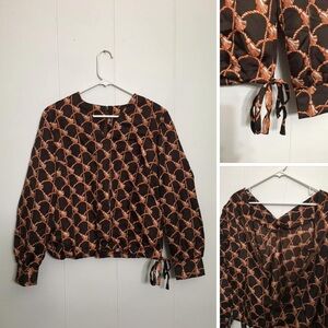 Handmade (One of a Kind) Tassel Print Design Drawstring Bottom Detailed Top